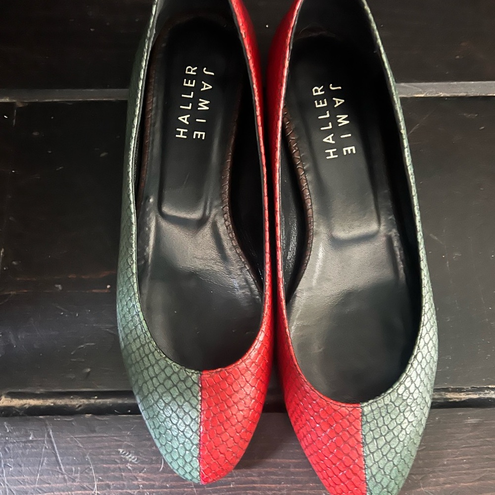 Haller Jamie Red and Green Women's Flats